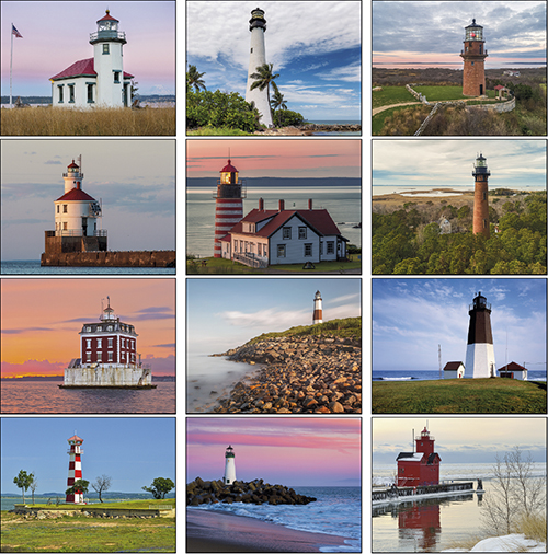 Lighthouses of America Spiral Bound Wall Calendar for 2023
